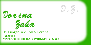 dorina zaka business card